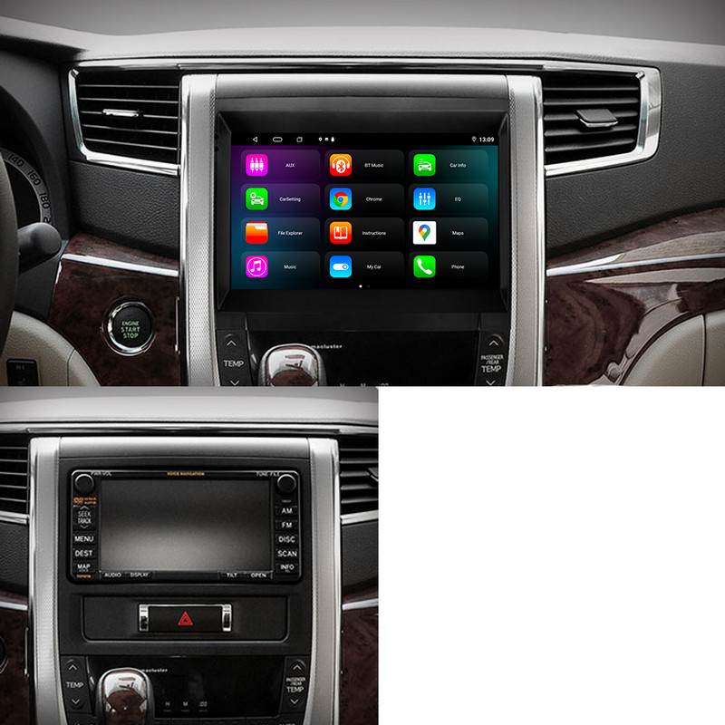 JIULUNET 8 jezgreni auto radio Android 12 za Toyotu Alphard H20 2008 - 2014 Multimedijski player Navigacija Carplay AUTO