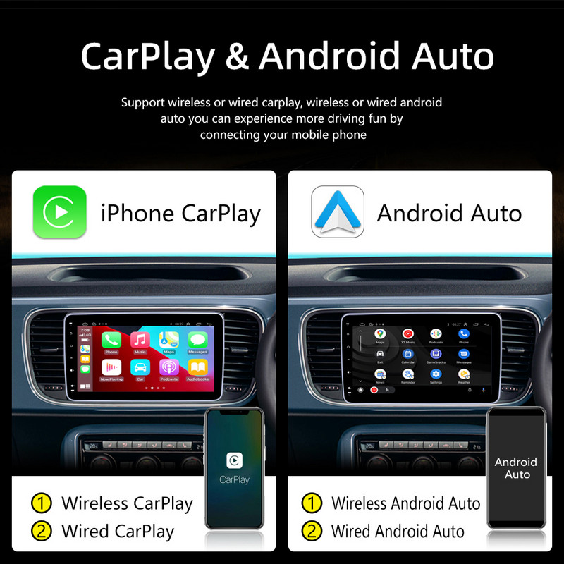 X-REAKO 10,1 INCH Andriod 11 1 Din Car Συσκευή αναπαραγωγής πολυμέσων Carplay 360C Περιστροφή Πλοήγηση GPS Bluetooth Wifi USB FM Mirror Link
