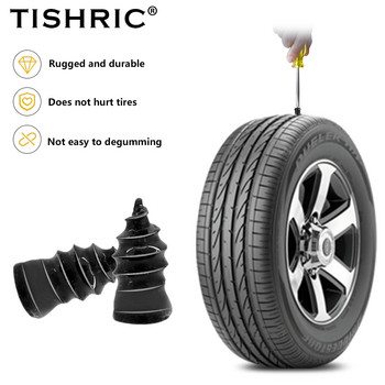 5-20PCS TISHRIC Инструменти за ремонт на гуми/комплект Пирон за гуми за колела Автомобил Мотоциклет Камиони Скутер Велосипед Гумени безкамерни гумени пирони Винт