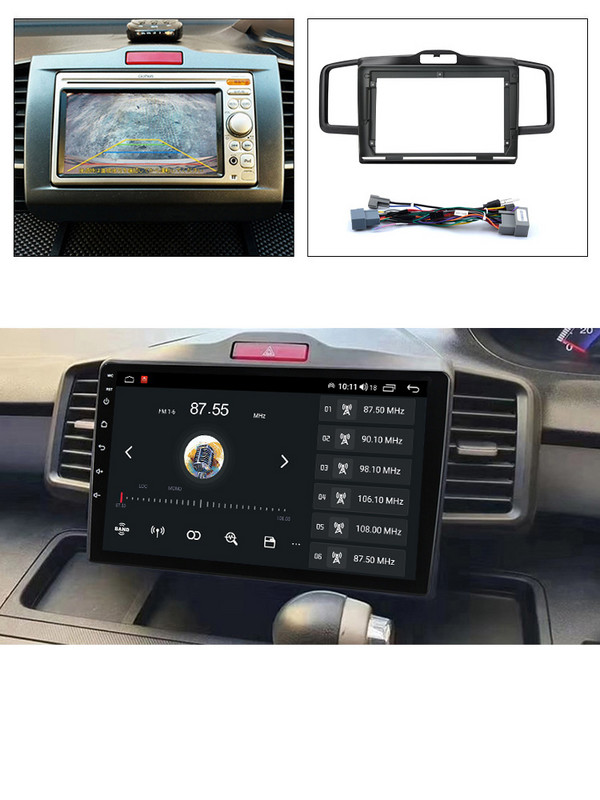 „Tomostrong“ automobilio radijo DVD priedų skydelio rėmo prietaisų skydelis, skirtas „Honda Freed Spike 2008-2016“, 2 Din automobilio prietaisų skydelio tvirtinimo komplekto dangtelis