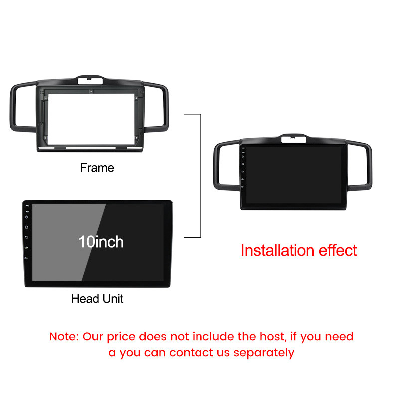 „Tomostrong“ automobilio radijo DVD priedų skydelio rėmo prietaisų skydelis, skirtas „Honda Freed Spike 2008-2016“, 2 Din automobilio prietaisų skydelio tvirtinimo komplekto dangtelis