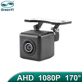 GreenYi 170° 1080P autós tolatókamera AHD halszem objektív, nincs LED hátrameneti jármű Black Night Vision vízálló univerzális
