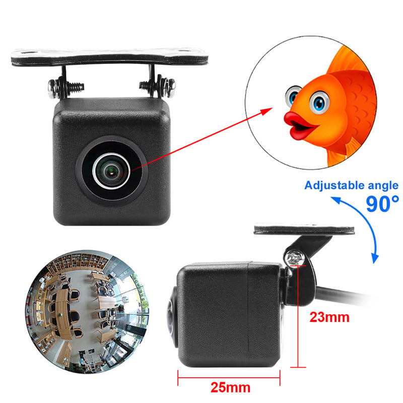 GreenYi 170° 1080P autós tolatókamera AHD halszem objektív, nincs LED hátrameneti jármű Black Night Vision vízálló univerzális