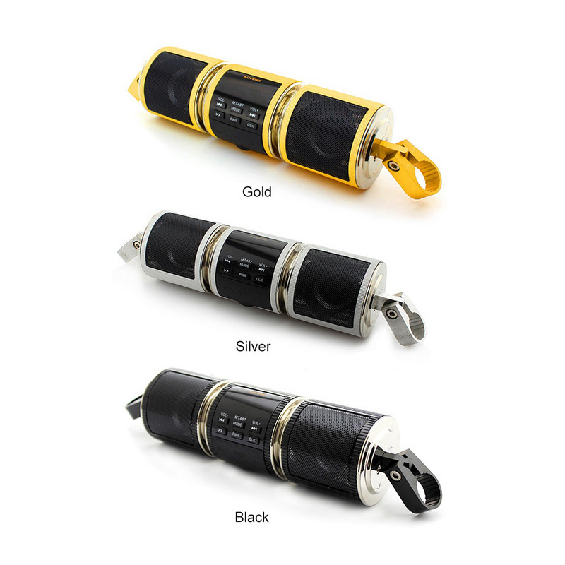 Σύστημα ενισχυτή ήχου 12 V DC Μοτοσικλέτα MP3 Αναπαραγωγή ήχου συμβατή με Bluetooth Στήριγμα τιμονιού IPX4 Αδιάβροχο για Scooter ATV