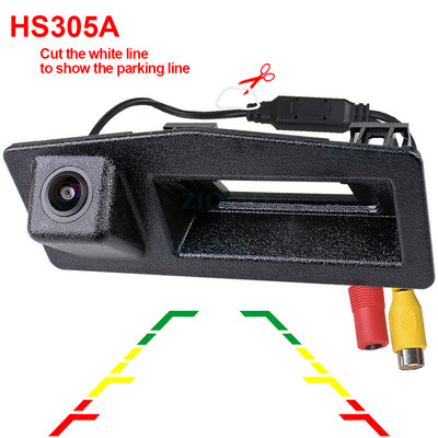 Zadná kamera ZIQIAO HD s objektívom rybieho oka a rukoväťou kufra pre Cadillac ATS L 2014 2015 2016 2017 LS305