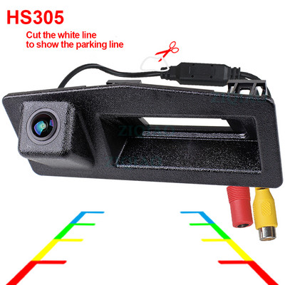 Zadná kamera ZIQIAO HD s objektívom rybieho oka a rukoväťou kufra pre Cadillac ATS L 2014 2015 2016 2017 LS305