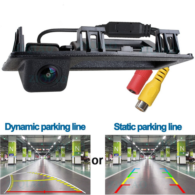Zadná kamera ZIQIAO HD s objektívom rybieho oka a rukoväťou kufra pre Cadillac ATS L 2014 2015 2016 2017 LS305