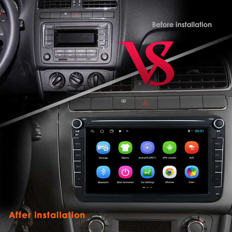 4G 2 Din Android 10 Auto multimedijski player za VW Volkswagen Golf Polo Tiguan Passat b7 b6 SEAT leon Skoda Octavia Radio GPS RDS