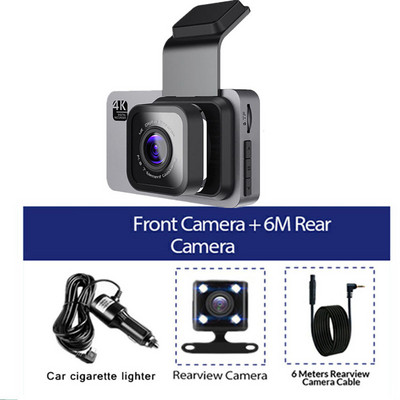 Automobilinis DVR WiFi Full HD 1296P Dash Cam Galinio vaizdo transporto priemonės vaizdo registratorius Parkavimo monitorius Naktinis matymas Automatinė Dash kamera GPS sekiklis