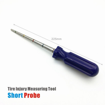 1 τμχ Εργαλείο μέτρησης τραυματισμών ελαστικών Μακρύ/κοντό στόμιο αιχμηρό σπειροειδή τσιμεντοειδές εργαλείο επισκευής ελαστικών Εργαλεία επισκευής οπών καρφιών Μπάλωμα βύσματος μέτρησης