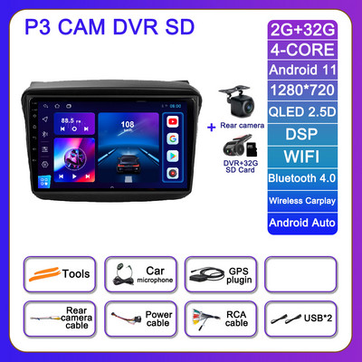 9 hüvelykes Android 12 Mitsubishi Pajero Sport 2 L200 Triton 2008 - 2016 autórádió No 2din Multimédiás navigációs GPS lejátszó BT 4G
