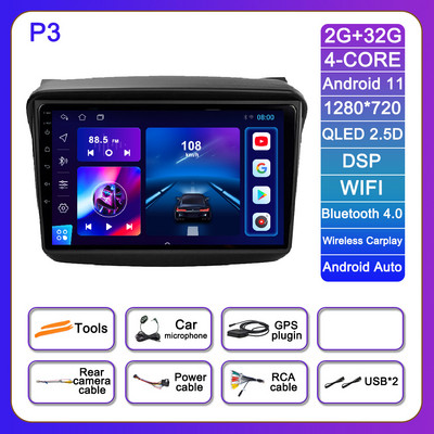 9 hüvelykes Android 12 Mitsubishi Pajero Sport 2 L200 Triton 2008 - 2016 autórádió No 2din Multimédiás navigációs GPS lejátszó BT 4G