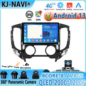 Za Mitsubishi Pajero Sport 3 L200 2015 - 2019 Android 13 Auto Radio Multimedija Video Player Navigacija Mirror Link Bluetooth