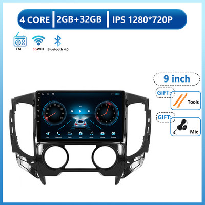 Za Mitsubishi Pajero Sport 3 L200 2015 - 2019 Android 13 Auto Radio Multimedija Video Player Navigacija Mirror Link Bluetooth