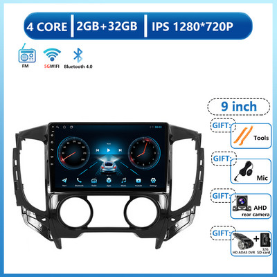 Za Mitsubishi Pajero Sport 3 L200 2015 - 2019 Android 13 Auto Radio Multimedija Video Player Navigacija Mirror Link Bluetooth