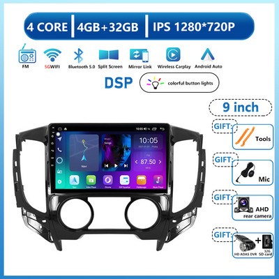 Za Mitsubishi Pajero Sport 3 L200 2015 - 2019 Android 13 Auto Radio Multimedija Video Player Navigacija Mirror Link Bluetooth