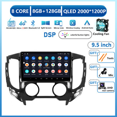 Za Mitsubishi Pajero Sport 3 L200 2015 - 2019 Android 13 Auto Radio Multimedija Video Player Navigacija Mirror Link Bluetooth