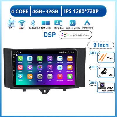 Android 13 sustav Auto multimedijski player za Mercedes Benz Smart Fortwo 2011 2012 2013 2014 2015 WiFi BT Radio Stereo GPS NC DVD