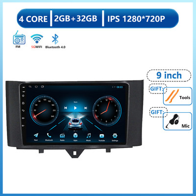 Android 13 sustav Auto multimedijski player za Mercedes Benz Smart Fortwo 2011 2012 2013 2014 2015 WiFi BT Radio Stereo GPS NC DVD