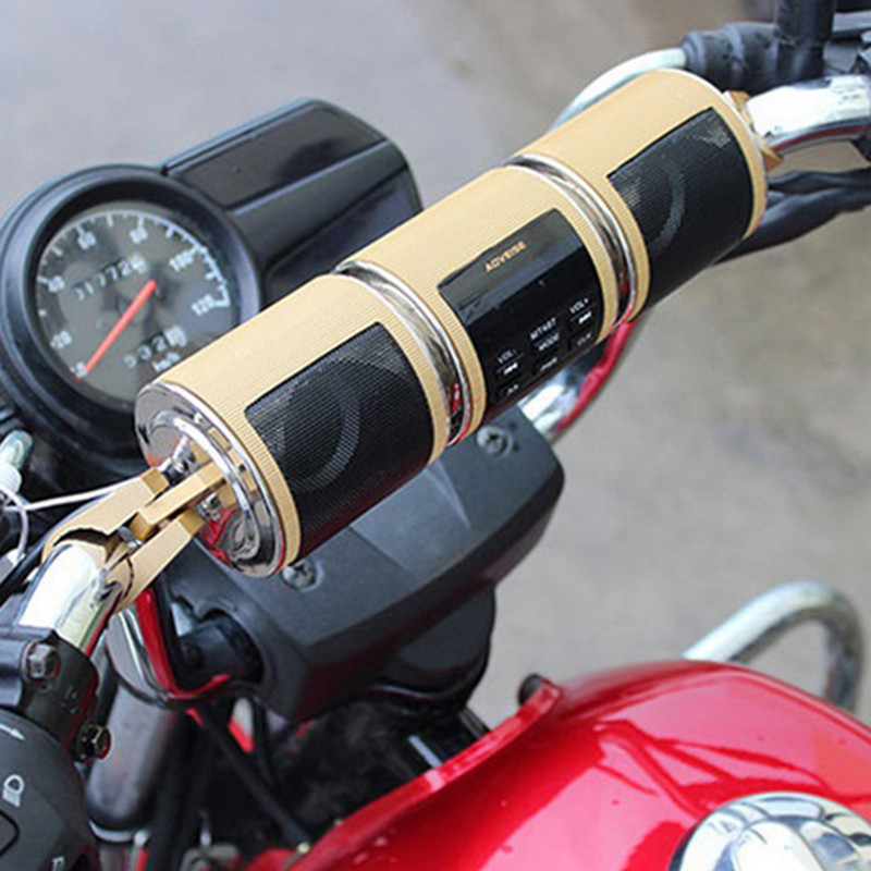 AOVEISE MT487 Motocicletă Audio Music Player Bluetooth FM Radio MP3 Player Amplificator Suport pe ghidon rezistent la apă pentru scuter ATV