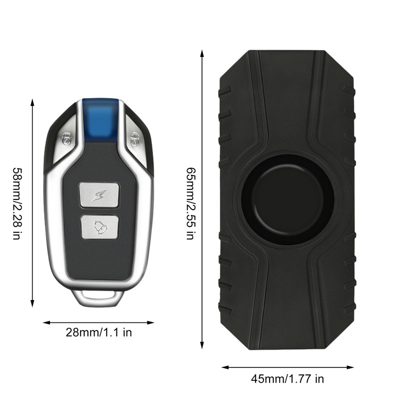 Αδιάβροχο ποδήλατο μοτοσικλέτας αντικλεπτικός συναγερμός Ασύρματο τηλεχειριστήριο Συναγερμός ασφαλείας ποδηλάτου 150dB Ηλεκτρικός συναγερμός αυτοκινήτου