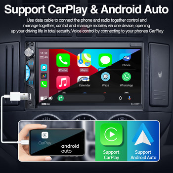 7 ιντσών Universal ραδιόφωνο αυτοκινήτου CarPlay και Android Auto Multimedia Player FM MP5 Bluetooth GPS Navigate για Nissan Toyota VW Honda