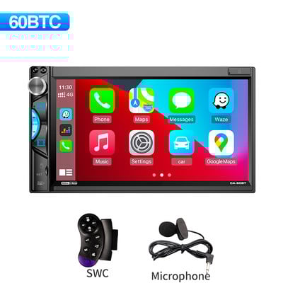 Radio universal de 7 inchi CarPlay și player multimedia Android Auto FM MP5 Bluetooth GPS Navigare pentru Nissan Toyota VW Honda