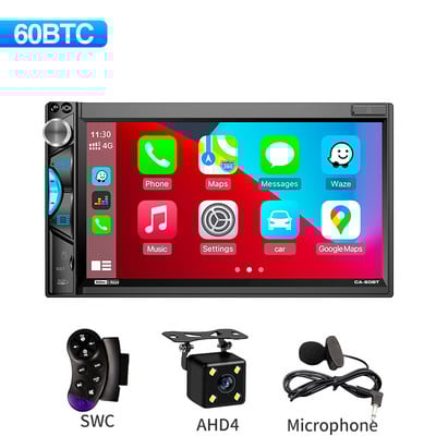 Radio universal de 7 inchi CarPlay și player multimedia Android Auto FM MP5 Bluetooth GPS Navigare pentru Nissan Toyota VW Honda