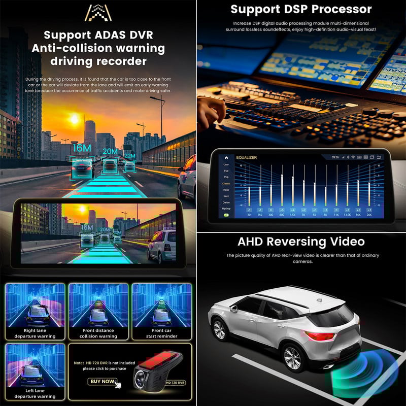 Autoradio Qualcomm Android 12 pentru BMW X5 E70 X6 E71 2007-2012 Player Multimedia Auto 4G LTE WIFI DSP Wireless Carplay All-in-one