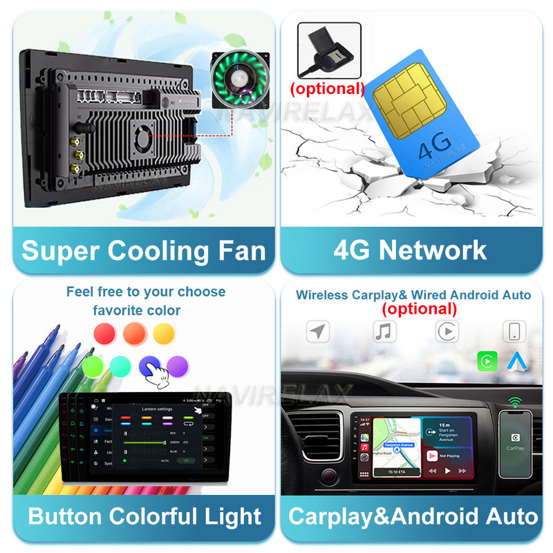 Android 12 Chevrolet Lacetti J200 BUICK Excelle Hrv Navi autórádió multimédia lejátszóhoz CORE DSP GPS Wifi 4G NO 2 Din 2 Din DVD
