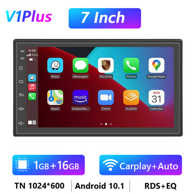 Podofo 8G 128G automobilinis radijas GPS 2 din Android 10.0 Auto Carplay Universal 7" skirtas Volkswagen Nissan Hyundai Toyota Multimedia Player