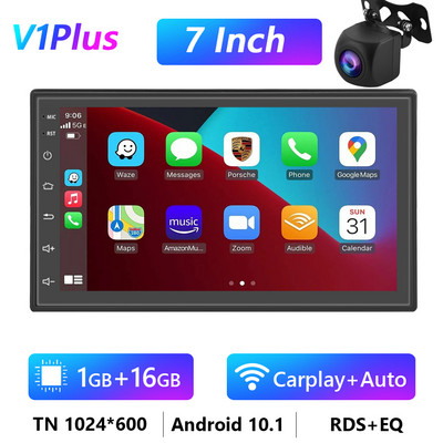 Podofo 8G 128G automobilinis radijas GPS 2 din Android 10.0 Auto Carplay Universal 7" skirtas Volkswagen Nissan Hyundai Toyota Multimedia Player