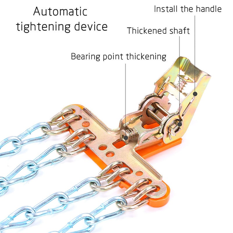 1 buc. Lanțuri de zăpadă pentru mașini din oțel rezistent la uzură pentru gheață/zăpadă/noroi Lanțuri de conducere în siguranță pentru drumuri Design echilibrat Lanțuri de urgență anti-alunecare