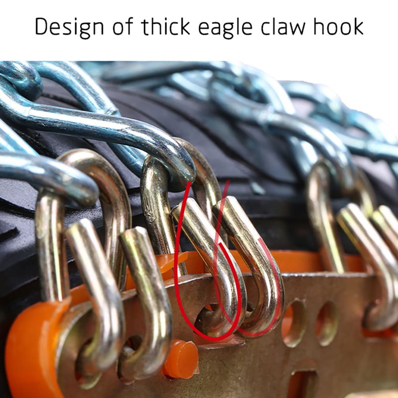 1 buc. Lanțuri de zăpadă pentru mașini din oțel rezistent la uzură pentru gheață/zăpadă/noroi Lanțuri de conducere în siguranță pentru drumuri Design echilibrat Lanțuri de urgență anti-alunecare