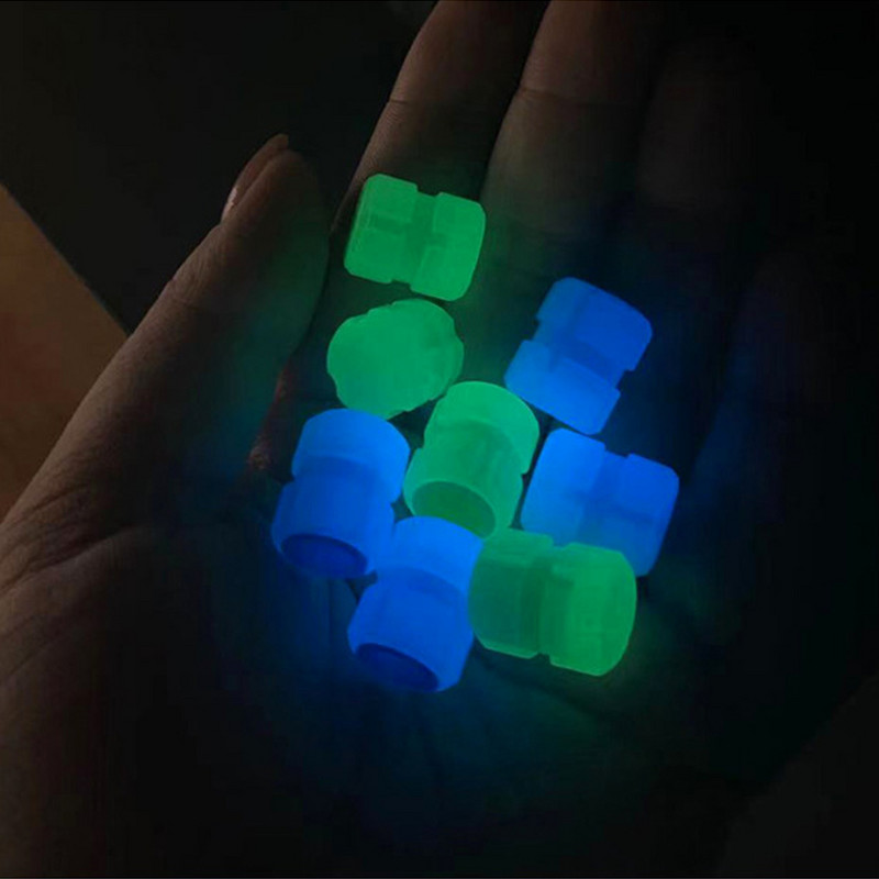 Capace de supapă luminoase, mașină strălucitoare, motocicletă, stil pentru roți de bicicletă, butuc de anvelope, capac luminos, decor, capace de tijă de supapă fluorescente