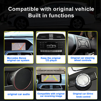 Android 11 AUTO Carplay Για Mercedes Benz C Class W204 S204 2011-2013 Navigation Car Video Player Οθόνη πολυμέσων Bluetooth