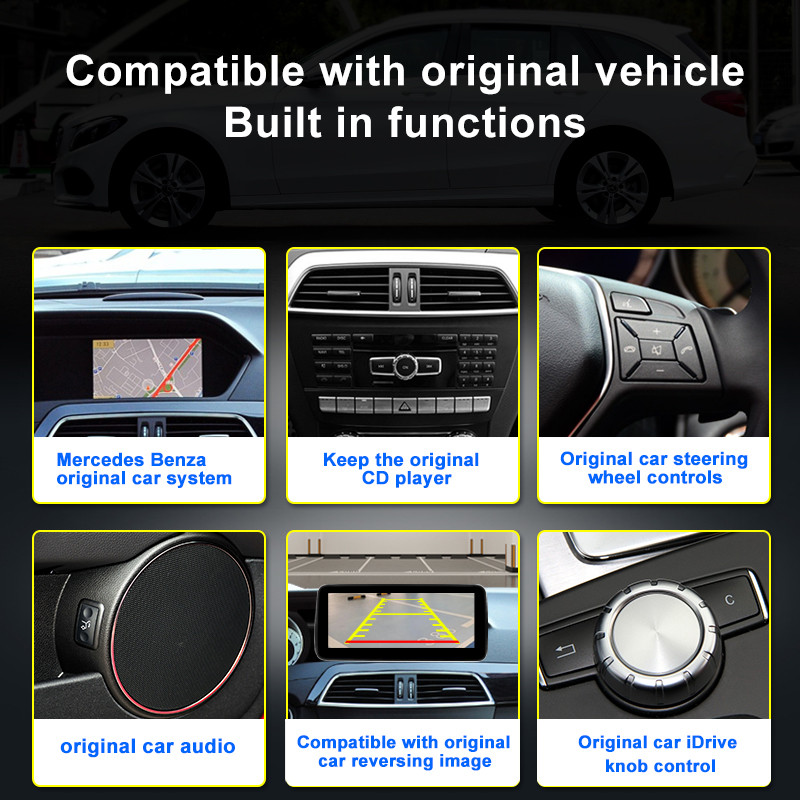 Android 11 AUTO Carplay Mercedes Benz C Class W204 S204 2011-2013 navigációs autós videolejátszóhoz Bluetooth multimédiás képernyő