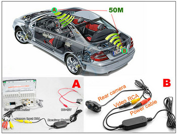 Универсална безжична HD или CCD камера за задно виждане с 4 LED или 8 LED камера за заден ход на автомобила Камера за нощно виждане, помощ при паркиране