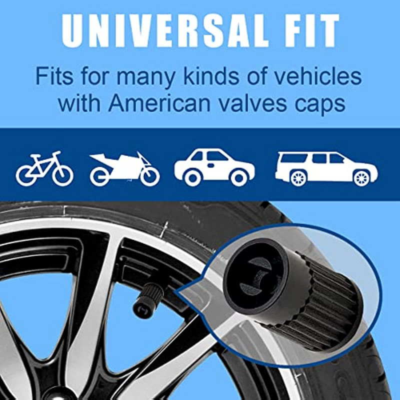 4/10/20 ks krytky ventilov pneumatík automobilu, plastové čierne krytky ventilov pneumatík bicyklov s odstraňovačom jadra ventilu, kryty ventilov pre autá a motocykle