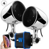 300W 2CH vandeniui atsparus stiprintuvas motociklo garso sistema lauko ATV/UTV stereofoniniai Bluetooth garsiakalbiai su FM radiju, USB, AUX MP3