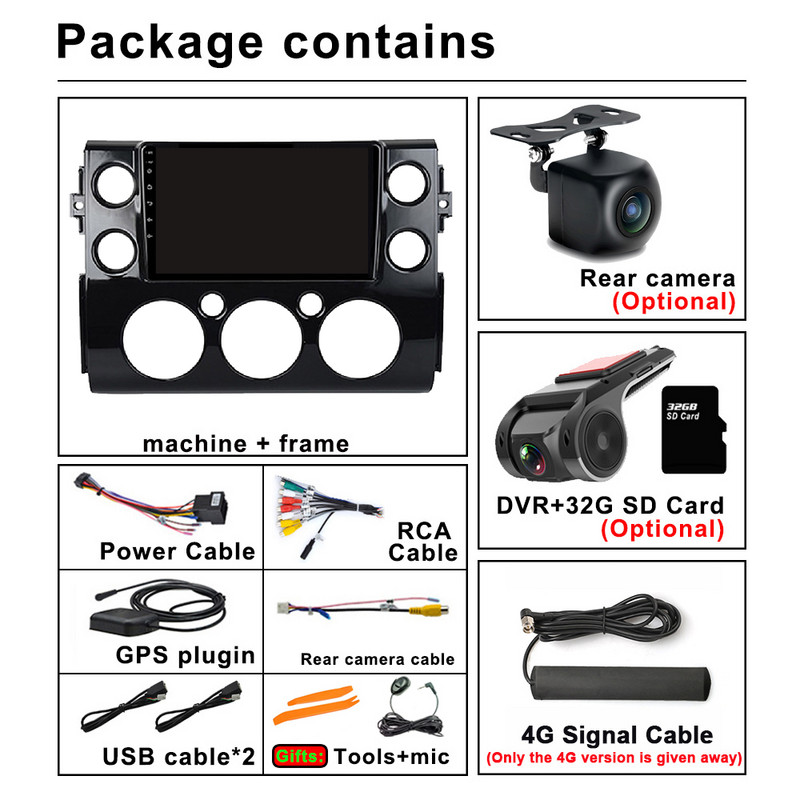 Pentru Toyota FJ Cruiser J15 2006 - 2020 Android 11 Radio auto GPS Multimedia Video Stereo Player de navigare Bluetooth 4G LTE WIFI