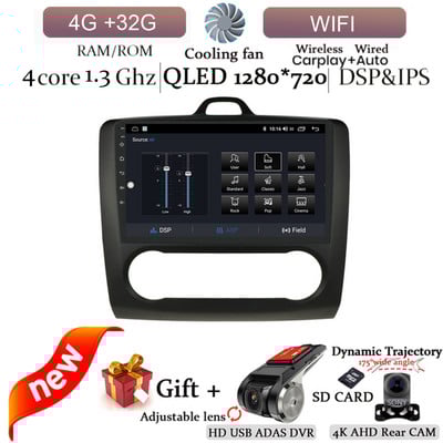 Player Radio Auto Android 12 pentru Ford Focus Exi AT Mk2 2 3 2004-2011 Player Multimedia Stereo Auto Navigare GPS 2 Din 4G LTE