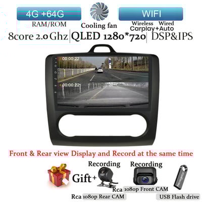 Player Radio Auto Android 12 pentru Ford Focus Exi AT Mk2 2 3 2004-2011 Player Multimedia Stereo Auto Navigare GPS 2 Din 4G LTE