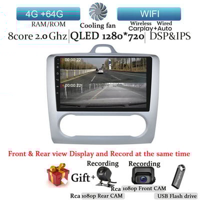 Player Radio Auto Android 12 pentru Ford Focus Exi AT Mk2 2 3 2004-2011 Player Multimedia Stereo Auto Navigare GPS 2 Din 4G LTE