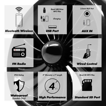 1000W Multimedia Ενισχυτής Bluetooth Στερεοφωνικό 4 ηχεία MP3 Audio Player System, Υποστήριξη ραδιοφώνου FM, USB, κάρτα SD, AUX