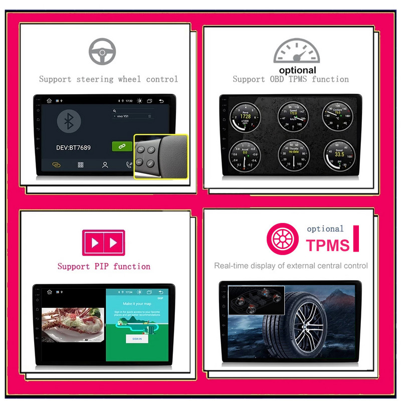 4G LTE Android 12 Multimédiás Videó Auto Radio Player Autós GPS Navigáció Sztereó BT NINCS DVD Chery A3 2010-2012