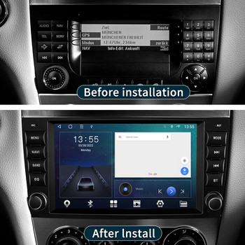 8 ιντσών Android Car Multimedia Player Radio GPS για Mercedes Benz C-Class W203/CLC CarPlay AUTO Wifi 4G 8Core Navi Stereo BT