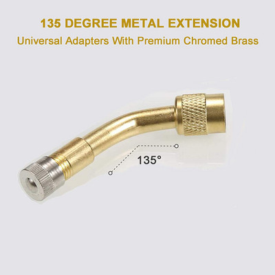 1 τμχ Μεταλλικές προεκτάσεις στελέχους βαλβίδων, Universal επεκτάσεις στελέχους βαλβίδων για αυτοκίνητα με δύο τροχούς, ποδήλατα, μοτοσυκλέτες