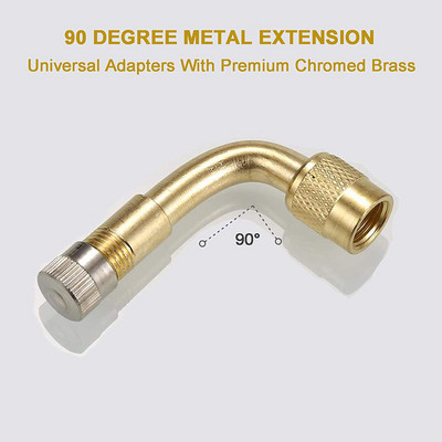 1 τμχ Μεταλλικές προεκτάσεις στελέχους βαλβίδων, Universal επεκτάσεις στελέχους βαλβίδων για αυτοκίνητα με δύο τροχούς, ποδήλατα, μοτοσυκλέτες