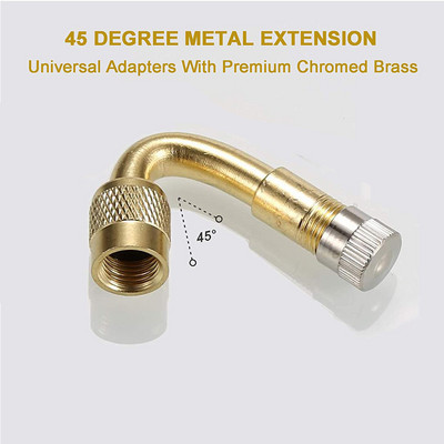 1 τμχ Μεταλλικές προεκτάσεις στελέχους βαλβίδων, Universal επεκτάσεις στελέχους βαλβίδων για αυτοκίνητα με δύο τροχούς, ποδήλατα, μοτοσυκλέτες